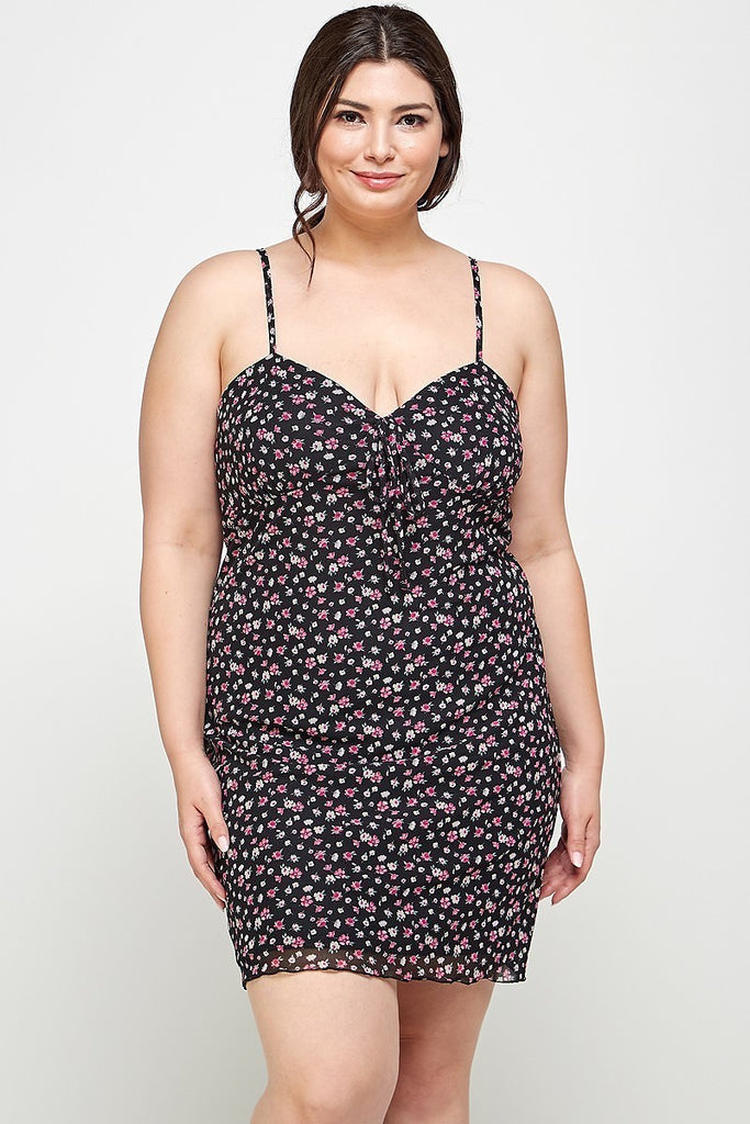 Plus Size Cami Floral dress with Inner shirt (2XL-4XL)